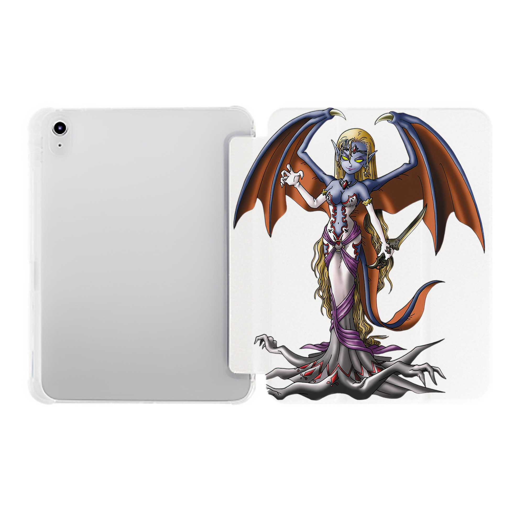 （画像用） ドラゴンクエスト Doragon Kuesuto Dragon Quest IPad ケース ペン収納付き 三つ折りスタンド PUレザー×シリコン 対応機種9.5/10.5/10.9インチ